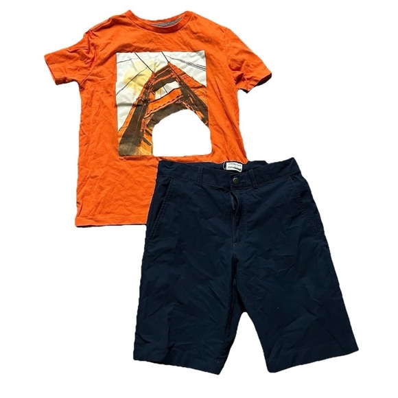 Boys Summer Clothing T Shirt Shorts Swim Trunks J. Crew Nautica Size 10/12 - Picture 4 of 5